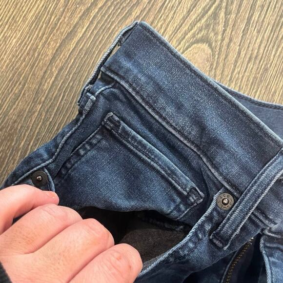 Levi's Womens Mile High Super Skinny Jeans Raw Hem Denim Dark Wash Blue Size 30 - Picture 11 of 13